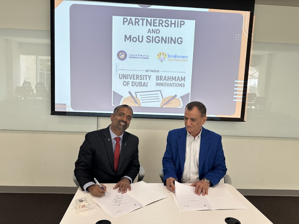 University of Dubai and Brahmam Innovations formal MoU signing ceremony
