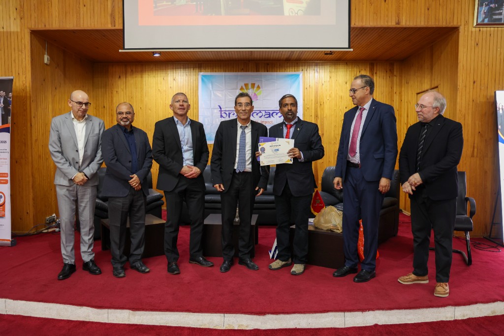 Brahmam leadership team at awards ceremony